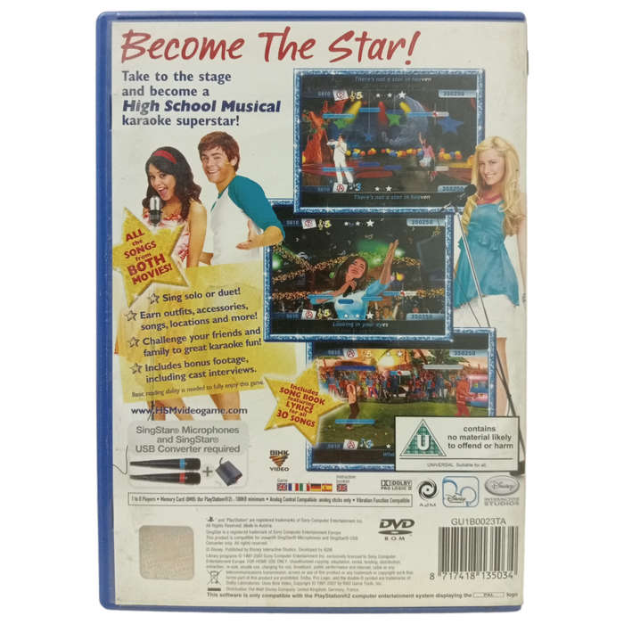 High School Musical - Sing it Play Station 2