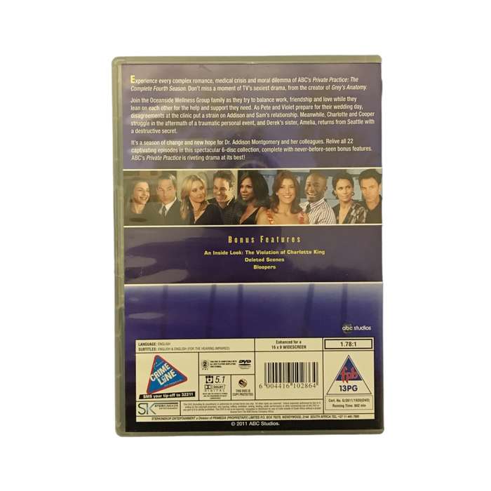 Private Practice: The Complete Fourth season DVD