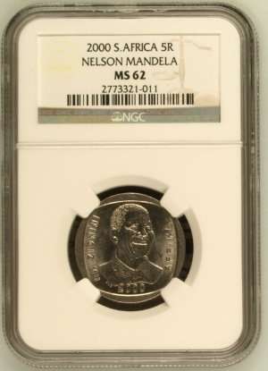 2000 Mandela R5 NGC Graded MS62 ### Perfect UNC ### R1 Start