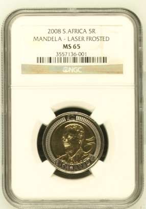 Mandela 90th Birthday R5 Laser Frosted NGC MS65 # FUN Ends Friday 8pm #