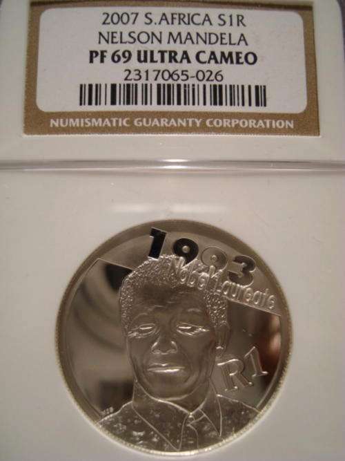 Nelson Mandela 2007 R1 Silver NGC PF69 Ultra Cameo @@@ One Away From Perfect @@@ R1 Start