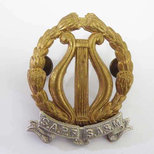 SA Army permanent force musician band member cap badge
