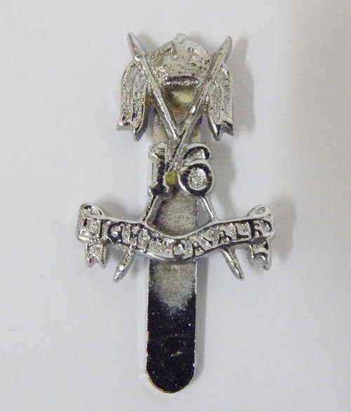 16th Light Cavalry silver cap badge