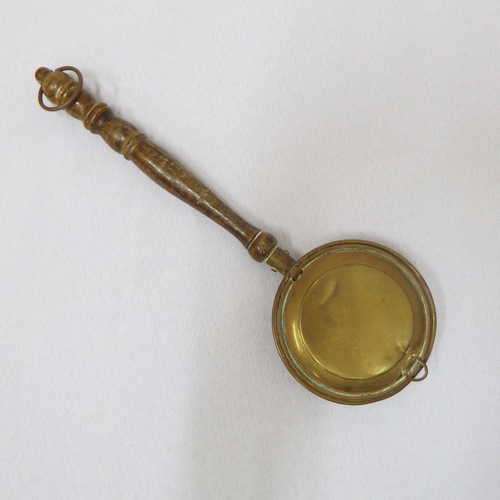 Vintage brass doll house bed warmer
