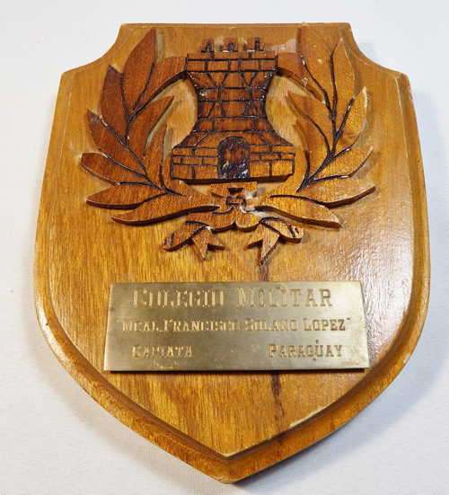Capiata Paraguay military college wall plaque