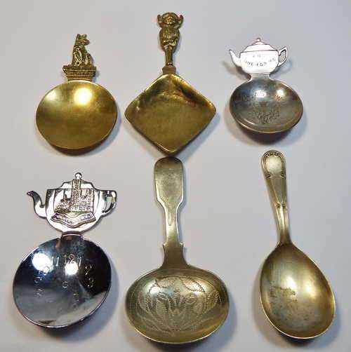 Lot of 6 vintage tea caddy spoons