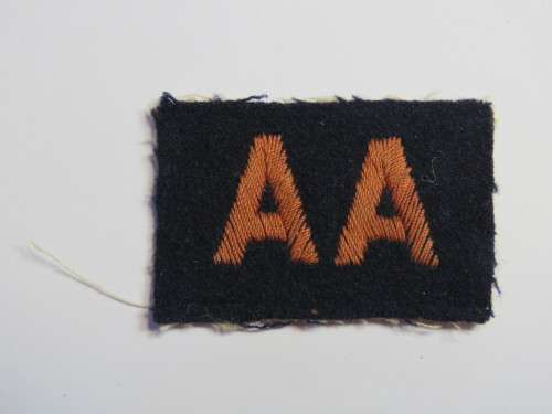 WW2 Anti Aircraft cloth badge
