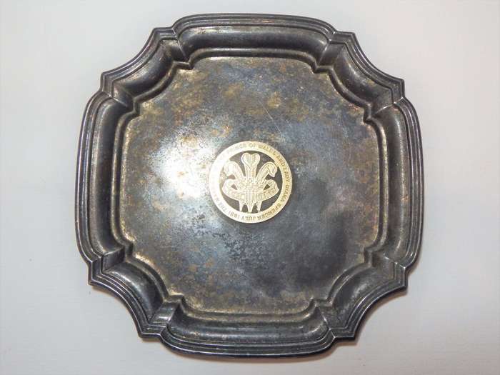 1981 Charles and Diana Royal wedding silverplated sweets tray