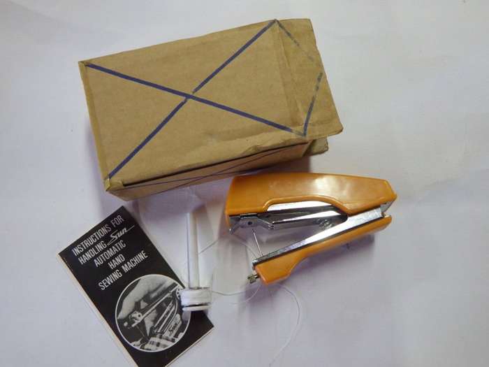 Vintage hand sewing stitching machine