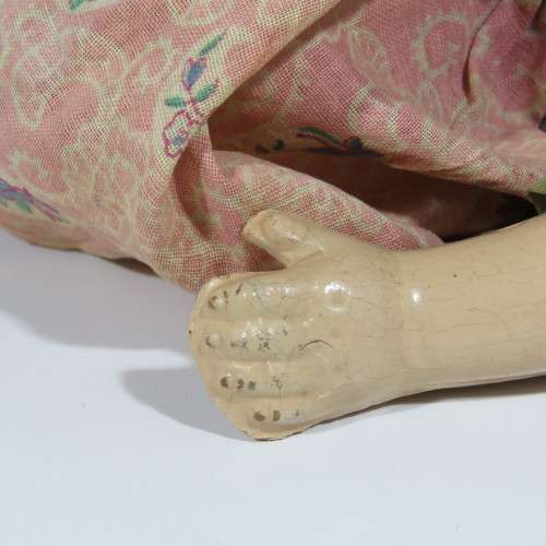 Antique Composition doll with soft body - Length 60 cm