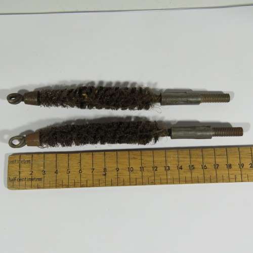 Pair of vintage 12 bore shotgun cleaning brushes