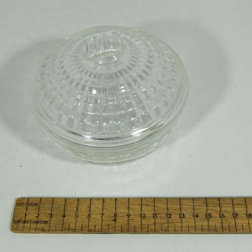 Vintage glass bowl with lid - Made in France
