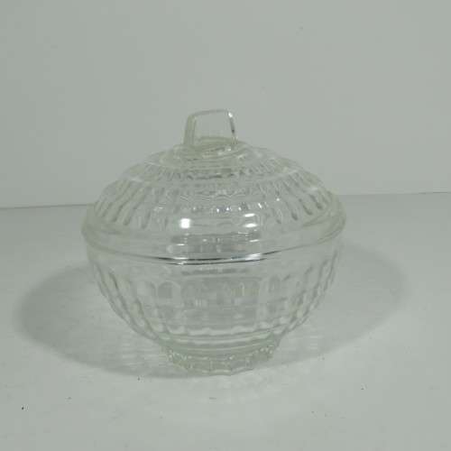 Vintage glass bowl with lid - Made in France