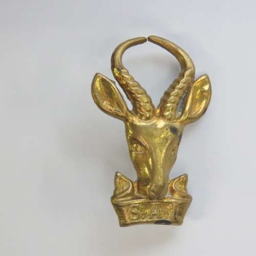 SA Infantry brass cap badge - Bokkop