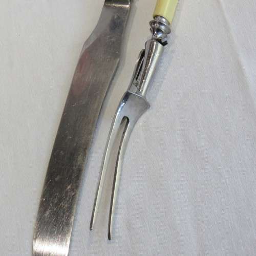 Vintage Joseph Rodgers carving knife and fork set