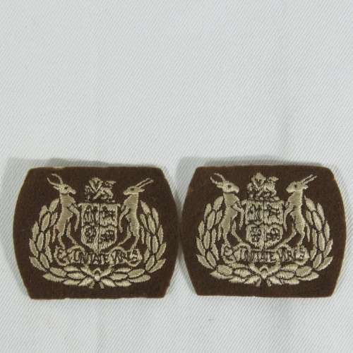 Pair of SADF warrant officer rank badges