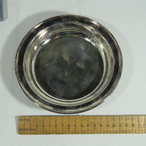 Vintage Angora silverplated childs feeding set with bowl and spoon