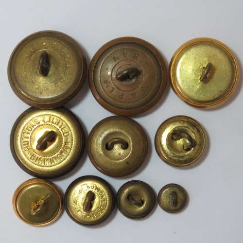 South African Defense Force military uniform buttons - 10 Different types