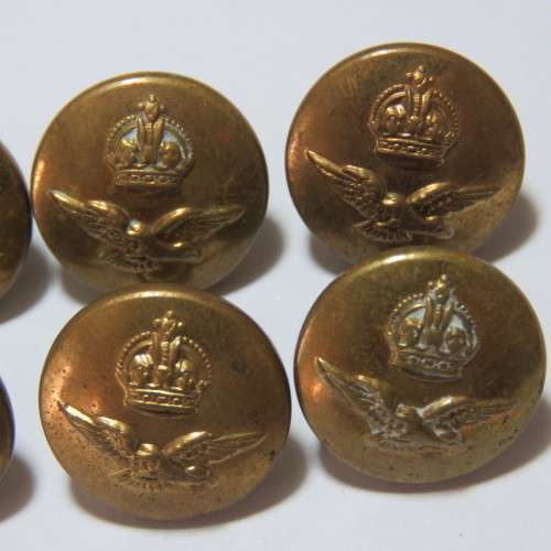 South African Air force buttons lot of 6 smaller size buttons - Made by Gaunt London