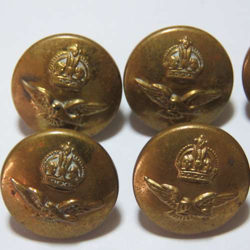 South African Air force buttons lot of 6 smaller size buttons - Made by Gaunt London