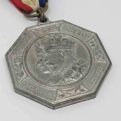 King George V and Queen Mary silver jubilee medal - presented by the Country council of Middlesex