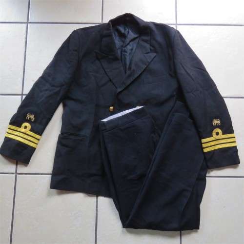 SA Navy Commander uniform blazer and trousers - Sizes in description below