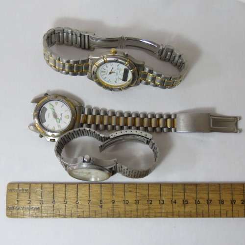 Lot of 6 Quartz watches for spares - Not working