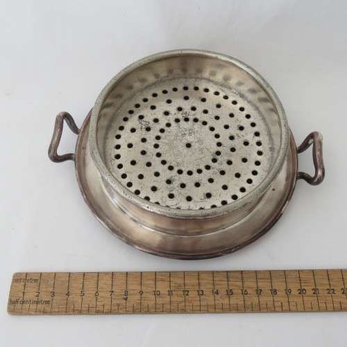 Union Castle Line silverplated serving dish with military use marks