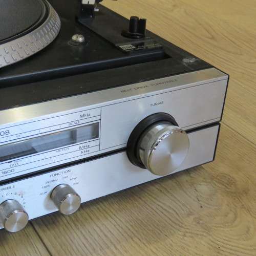 Vintage Sanyo Stanza 3 in 1 record player - Tape deck - FM radio - Working - No speakers