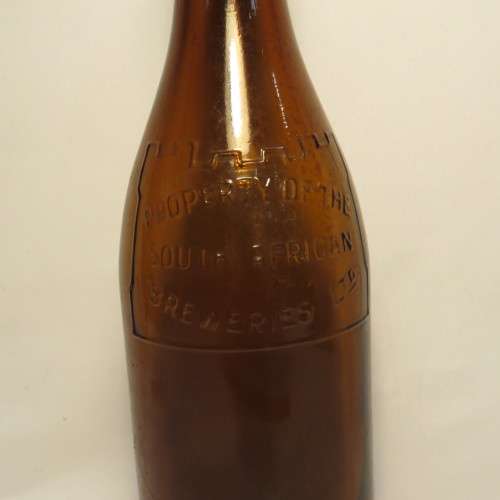 Quart SA Breweries bottle - Antique - With Lion Lager stopper