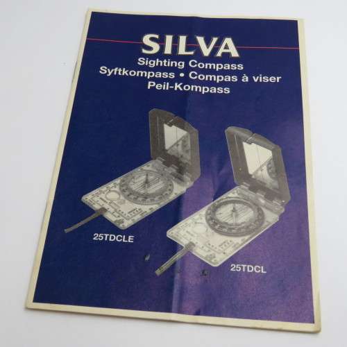 Silva sighting compass booklet manual for 25TD