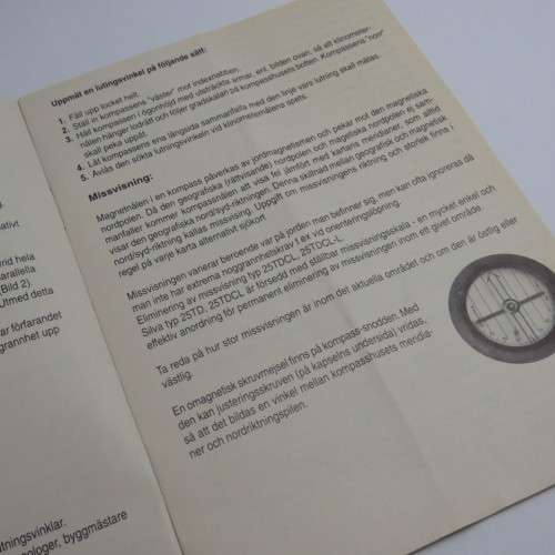 Silva sighting compass booklet manual for 25TD