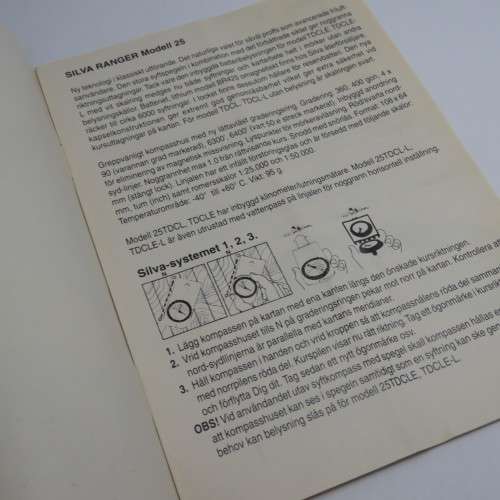 Silva sighting compass booklet manual for 25TD