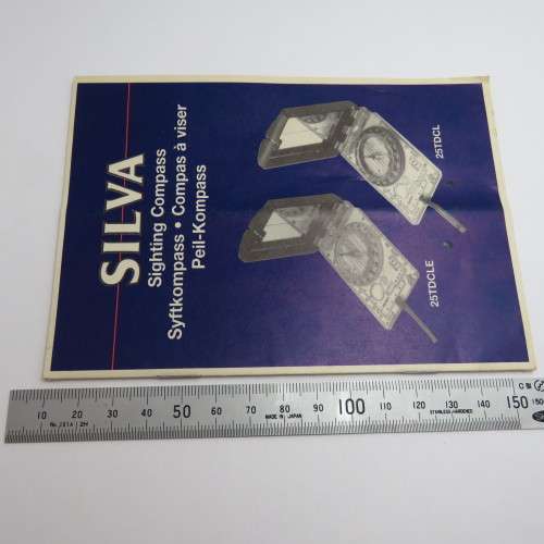 Silva sighting compass booklet manual for 25TD