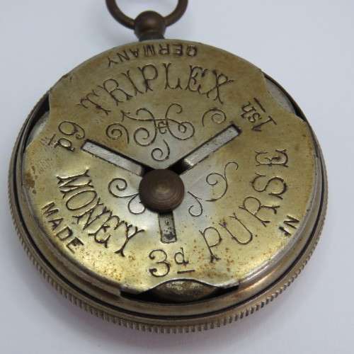 Vintage Triplex money purse pocket coin holder
