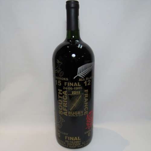 1995/2007 South Africa Rugby world cup champions Limited Edition wine bottle - #62 of 400