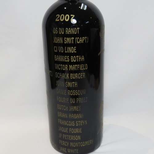 1995/2007 South Africa Rugby world cup champions Limited Edition wine bottle - #62 of 400