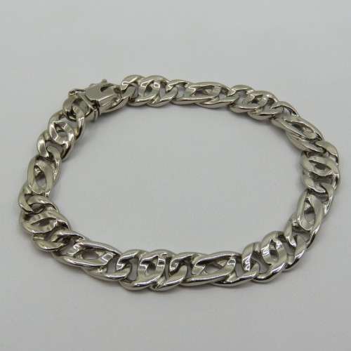 Costume jewellery necklace and bracelet silver look alike - never used