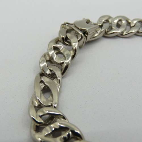 Costume jewellery necklace and bracelet silver look alike - never used