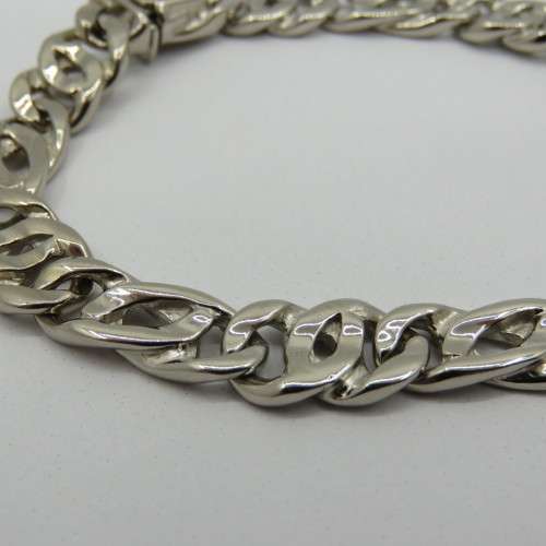 Costume jewellery necklace and bracelet silver look alike - never used