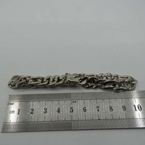 Costume jewellery necklace and bracelet silver look alike - never used