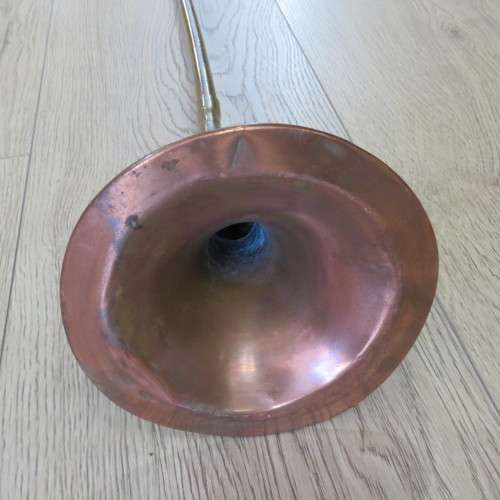 Vintage brass and copper long trumpet - Length 101 cm