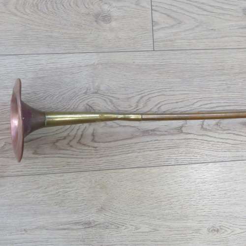 Vintage brass and copper long trumpet - Length 101 cm