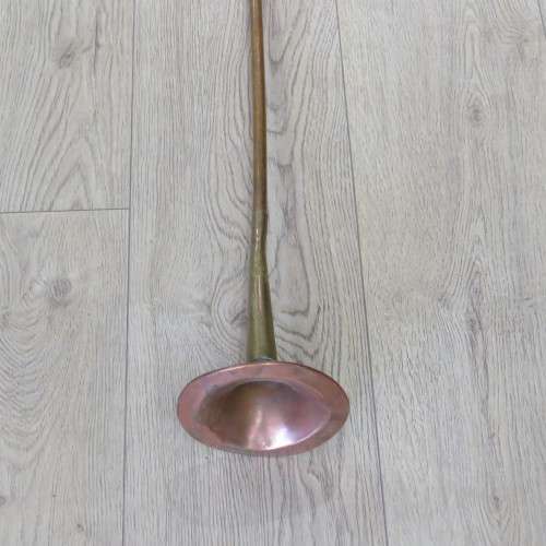 Vintage brass and copper long trumpet - Length 101 cm