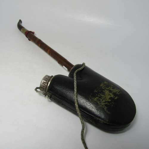 Antique Austrian meerschaum pipe with Silver lid dated 1858 - in case