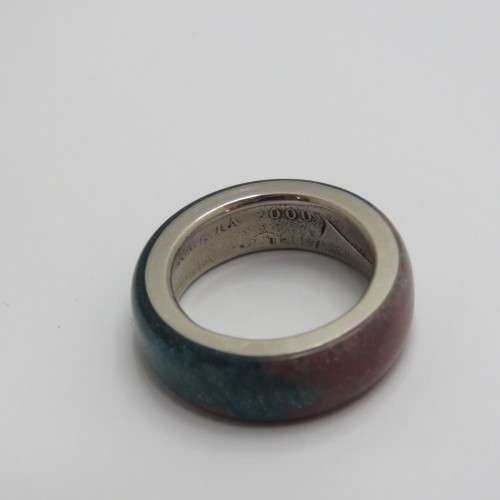 Colored Resin ring made from Australian coin - Year 2000 - Size N