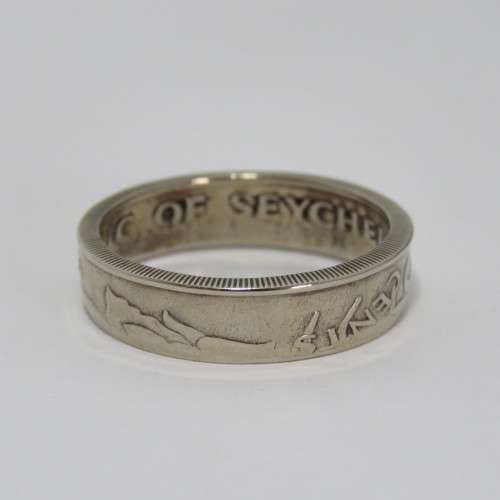 Ring made from 1976 Seychelles coin - Size U 1/2