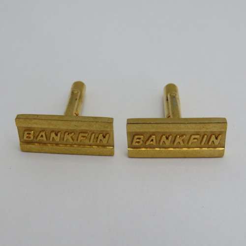 Pair of vintage Bankfin cufflinks in original bag