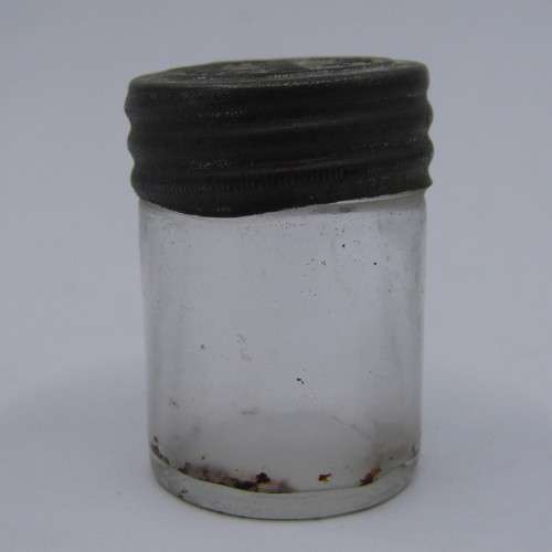 Vintage Doan`s pills glass container with lid