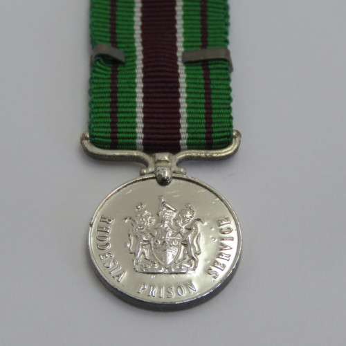 Rhodesia Prison medal for Gallantry miniature medal - Livingstone mint issue